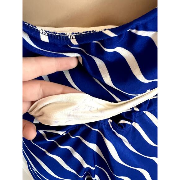 Vintage E Stewart blue and white striped swimsuit - Picture 3 of 11